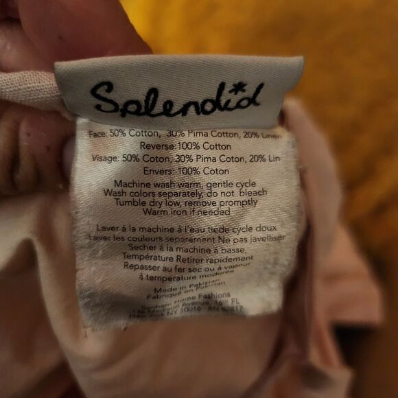 Splendid Pink And White Linen And Cotton Duvet Cover - Picture 7 of 7